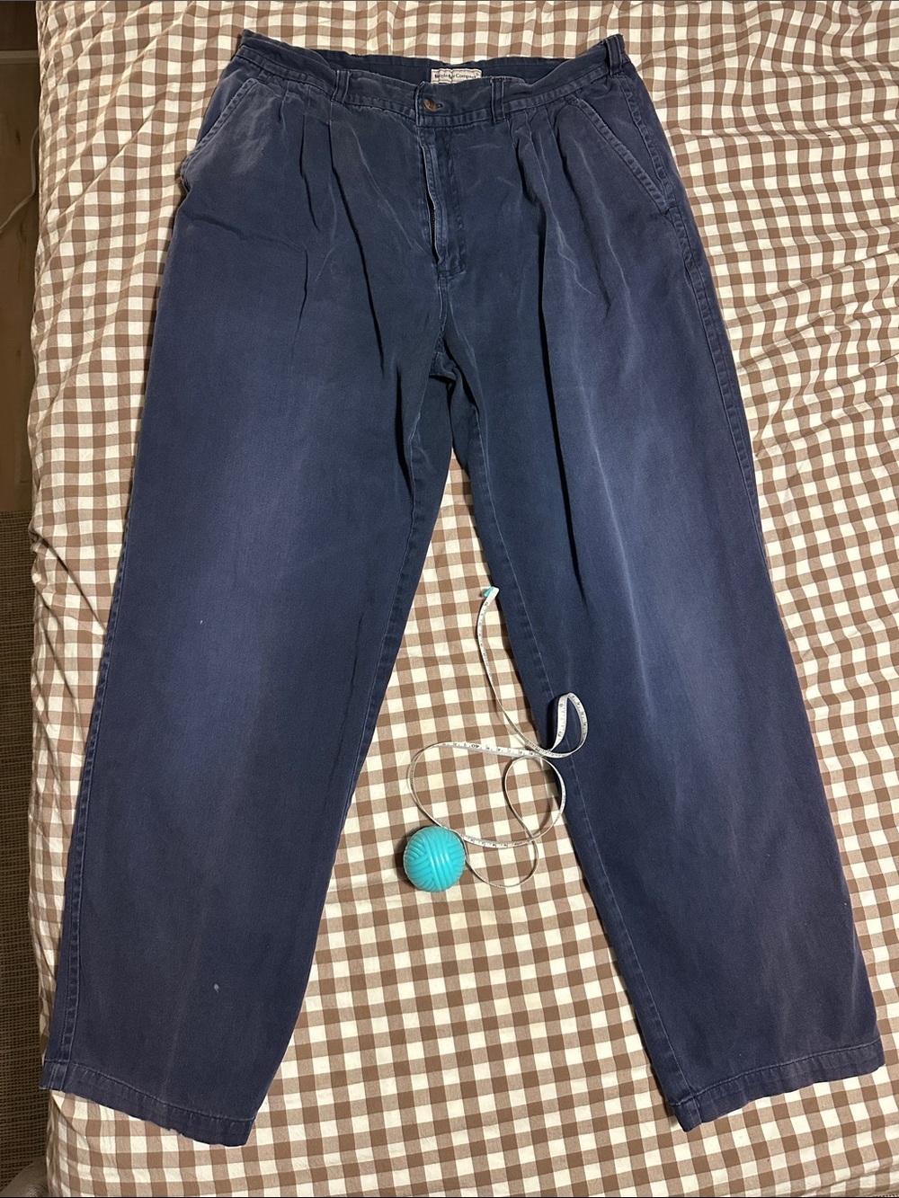 Bugle Boy Navy Pleated Chinos 36x32